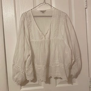 American eagle white beach blouse